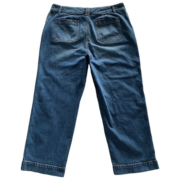 TALBOTS Womens' Sydney Wash High Waist Straight Ankle Jeans Size 16 - Picture 8 of 10